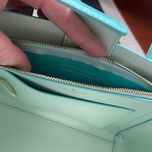 SOLD Kate Spade “aqua blue” crossbody satchel - Picture 4 of 7